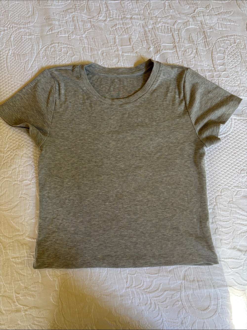 Aritzia Heather Gray Short Sleeve Crew Tee